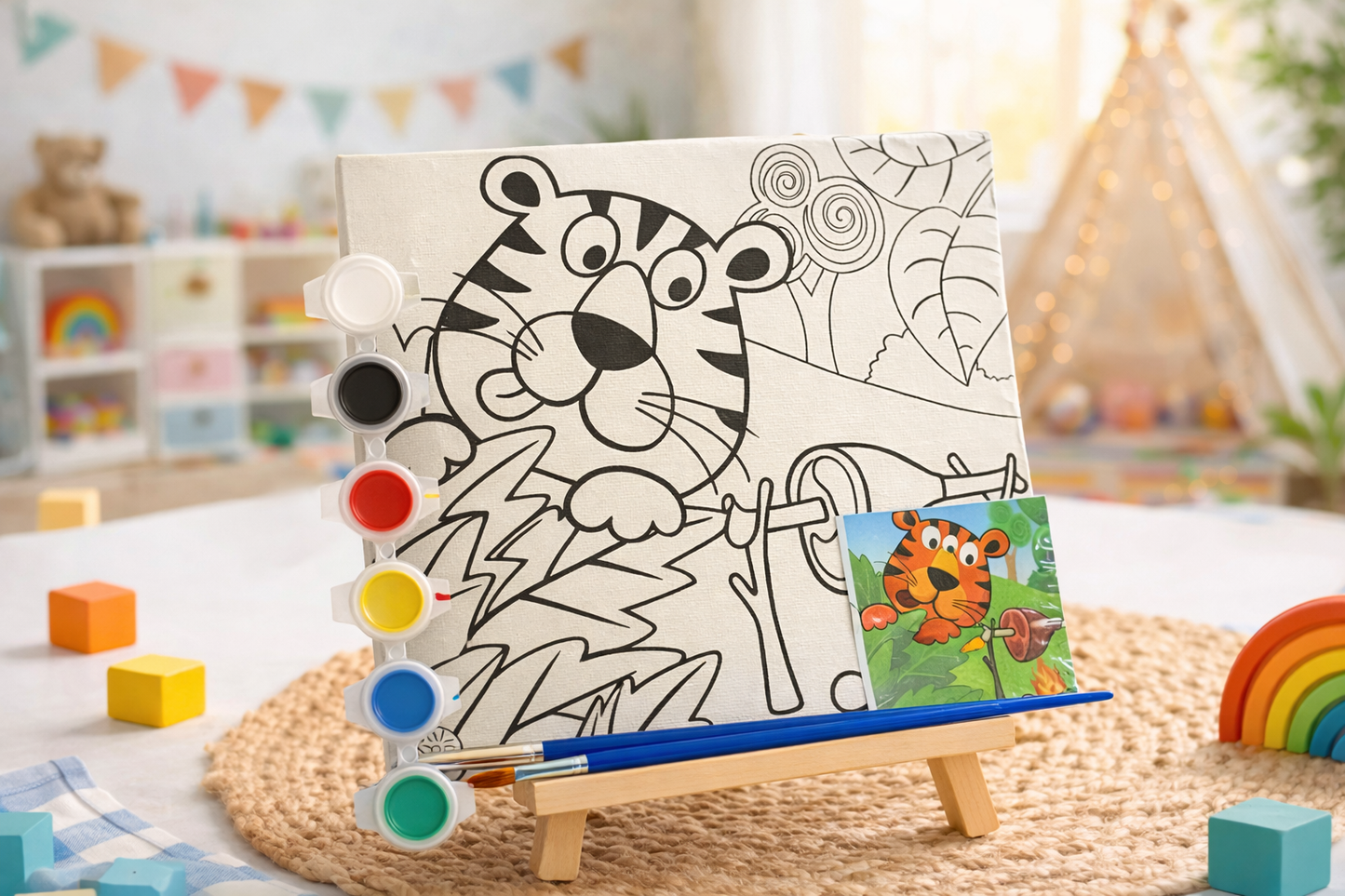 Kids Paint Your Own Canvas Kit – Hungry Tiger