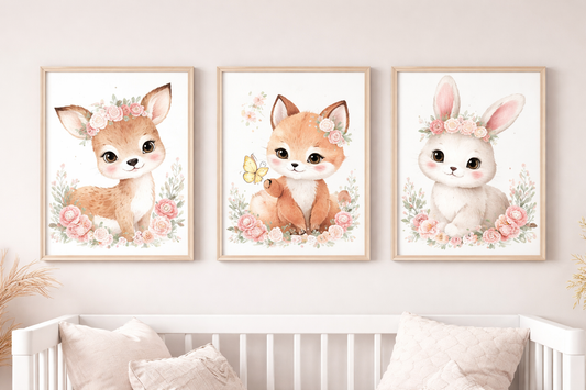 Floral Woodland Trio
