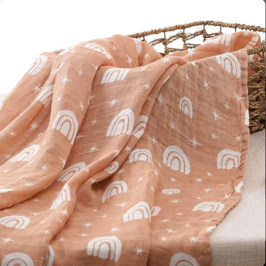 🌈 Clay Rainbow Dreams Swaddle